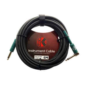 cable p/instrumento kirlin 6m cal.24 pvc/verde recto/angulado