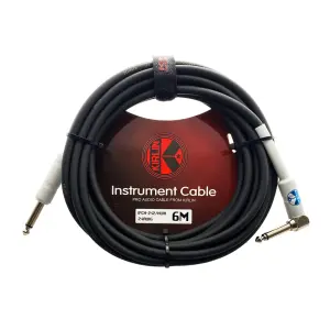 cable p/instrumento kirlin 6m cal.24 pvc/blanco recto/angulado