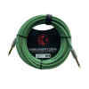 cable p/instrumento kirlin 6m cal.20 tela verde/azul plug gris punta dorada