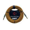 cable p/instrumento kirlin 6m cal.20 tela dorado/rojo plug gris punta dorada