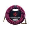 cable p/instrumento kirlin 6m cal.20 tela purpura/azul plug gris punta dorada recto/ang.