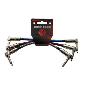 cable p/pedal kirlin 0.15m cal 20 tela 3 colores 1/4 a 1/4 angulados 3pcs.