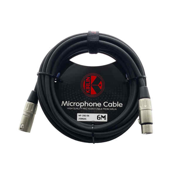 cable p/microfono kirlin 6m cal.20 pvc negro