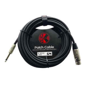 cable de señal kirlin 6m cal.24 pvc negro xlr hembra/1/4 mono
