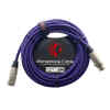 cable p/microfono kirlin 6m cal.24 tela purpura/negro
