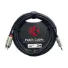 cable de señal kirlin 3m cal.24 pvc negro 3.5st./2 rca l/r