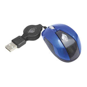 mouse optico green leaf 3 botones+scroll azul