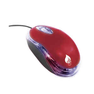 mouse optico green leaf usb c/ luz rojo