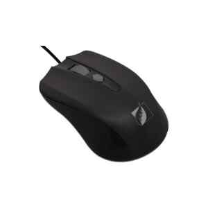 mouse ergonomico green leaf scroll/cable usb / 1200 dpis, negro mate