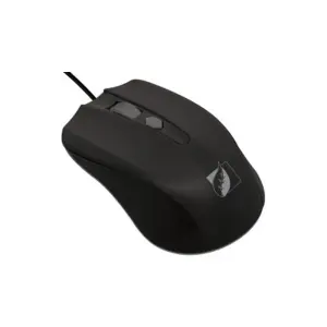 mouse ergonomico green leaf scroll/cable usb / 1200 dpis, negro mate