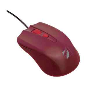 mouse ergonomico green leaf scroll/cable usb / 1200 dpis, rojo mate
