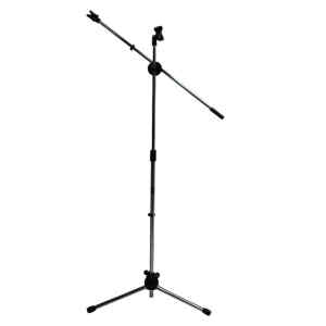 pedestal zebra p/ microfono cromado 1.65mts.