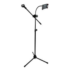 soporte goliat p/ microfono c/clip p/ipad o cel c/cuello de ganso