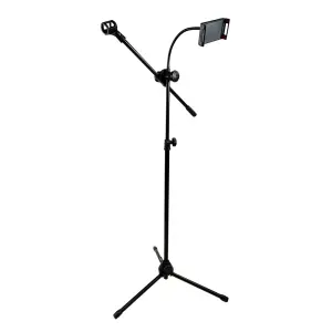 soporte goliat p/ microfono c/clip p/ipad o cel c/cuello de ganso