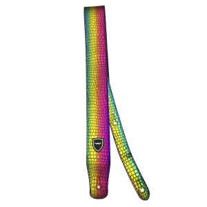 cincho bocheli p/bajo  2.5” cuero/arcoiris