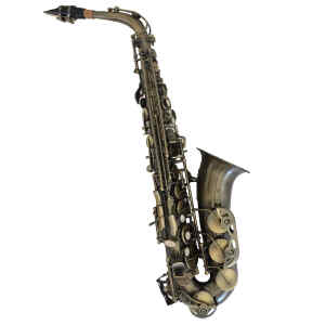 saxofon alto vivaldi  bronce antiguo c/ estuche y accesorios