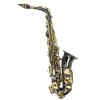 saxofon alto vivaldi negro niquelado c/ llaves doradas, estuche y acces.