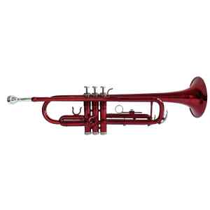 trompeta vivaldi roja c/ estuche y accesorios