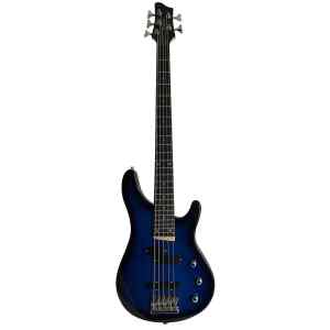 bajo electrico hendrix 5 cuerdas azul sunburst c/funda