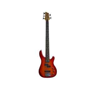bajo electrico hendrix 5 cuerdas rojo sunburst c/funda