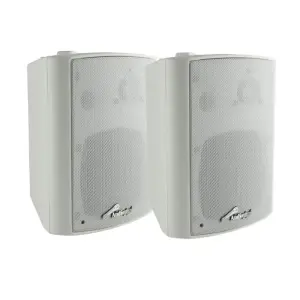 bocina ambiental audiopipe 4” 60w 8 ohms protector uv c/blanca /par