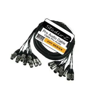 cable zebra 8 xlr macho a xlr macho 16′ cal 8 bronce