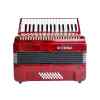concertina bocheli 32 teclas 32 bajos, rojo c/ estuche