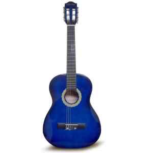 guitarra clasica valenciana 39” azul/negro c/funda