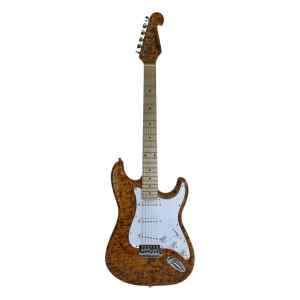 guitarra electrica hendrix tipo stratocaster bird-eye c/ funda