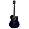 guitarra electro acustica valenciana 39” azul c/ funda