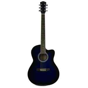guitarra electro acustica valenciana 39” azul c/ funda