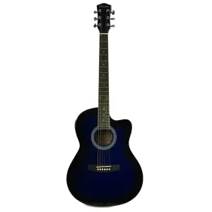 guitarra electro acustica valenciana 39” azul c/ funda