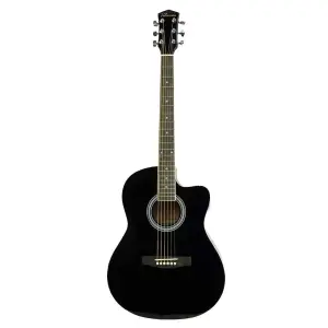 guitarra electro acustica valenciana 39” negra c/ funda