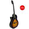 guitarra electro acustica valenciana 39” sunburst p/zurdo/ c/funda