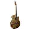 guitarra electro acustica valenciana 41″ cutaway veteado claro c/funda