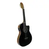 guitarra electro clasica valenciana 39″ cutaway  negro mate c/ funda