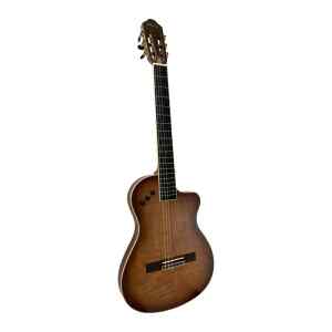 guitarra electro clasica valenciana 39″ cutaway sunburst  c/funda