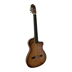 guitarra electro clasica valenciana 39″ cutaway sunburst  c/funda