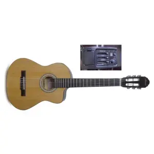 requinto electroacustico valenciana 36”  natural c/ funda