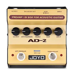 pedal joyo p/ guitarra acustica, electro acustica, c/ eq.