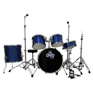 set de bateria dvd, 5pcs tour azul tigre
