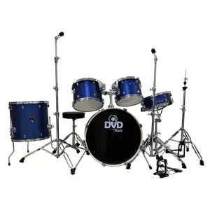 set de bateria dvd, 5pcs tour azul tigre