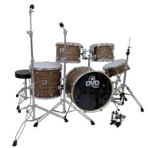 set de bateria dvd, 5pcs tour madera beteada oscura