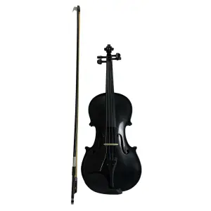 violin vivaldi 4/4  cuerdas de metal negro c/estuche,