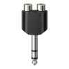 Adaptador de plug 6,3 mm a 2 jacks RCA, estereo – Steren