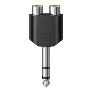 Adaptador de plug 6,3 mm a 2 jacks RCA, estereo – Steren