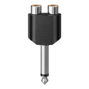 Adaptador de plug 6,3 mm a 2 jacks RCA, monoaural – Steren