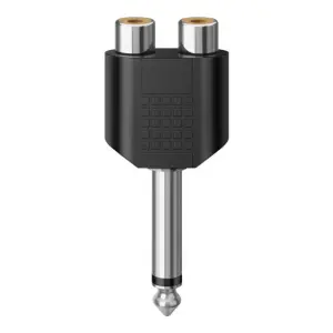 Adaptador de plug 6,3 mm a 2 jacks RCA, monoaural – Steren
