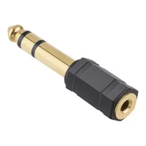 Adaptador elite de jack 3,5 mm a plug 6,3 mm, estereo – Steren