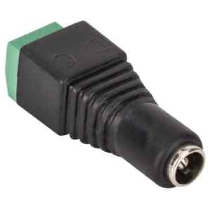 Adaptador jack invertido 2.1 mm a 2 terminales atornillables – Steren